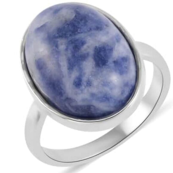 Sodalite Pendant Necklace, Bracelet, Earrings, and Ring - Picture 7 of 16